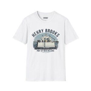 Henry Brooks Port of New Orleans Graphic T-Shirt – Vintage Boat Tee (Size XL)